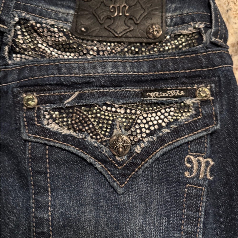 Miss Me Dark Blue Embellished Jeans